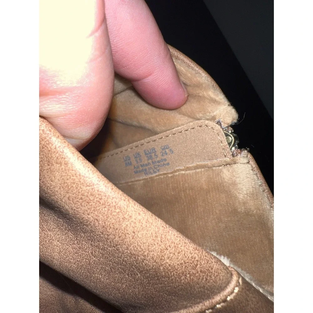 Blowfish‎ Malibu State of Mind Tan Brown Ruched Ankle Boots Womens 8 Side Zip